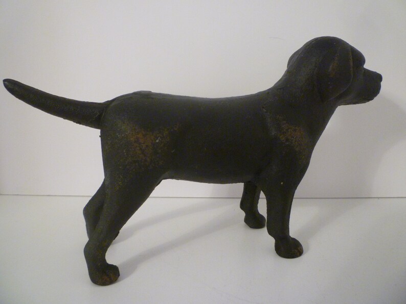 DOOR STOP. Black Labrador. Vintage Style Iron LAB Black Etsy