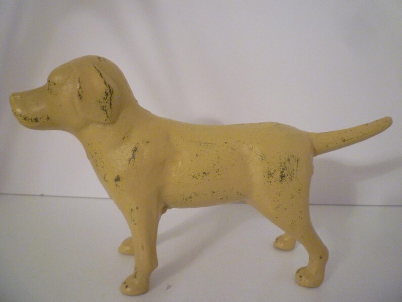 DOOR STOP. Cast Iron Yellow Labrador Door Stop Or Bookends Etsy
