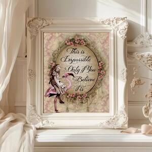 Alice in Wonderland Art Print: Victorian Nursery Decor