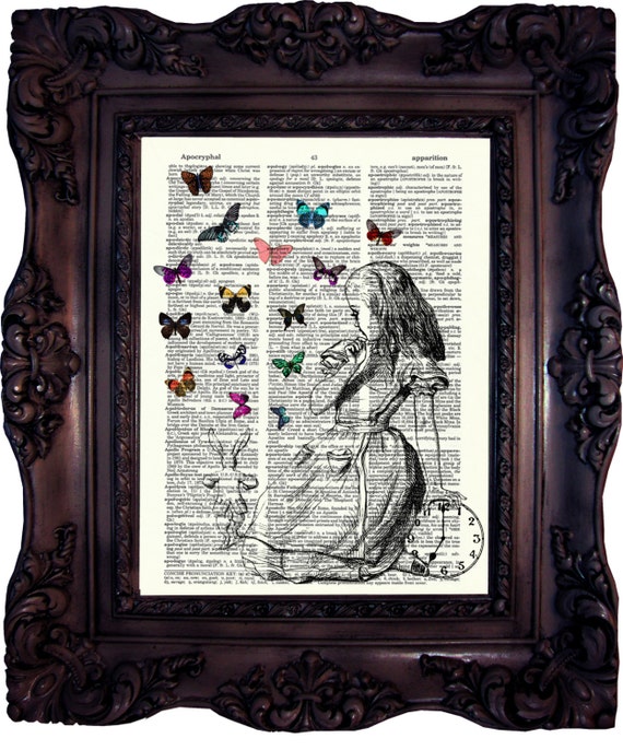 Alice in Wonderland Wall ART Alice in Wonderland Decor Art Etsy