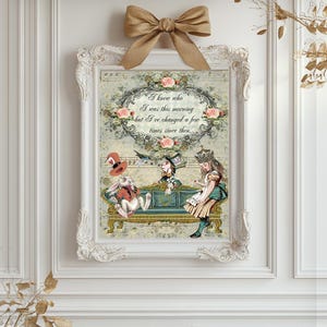 Alice in Wonderland Art Print: Vintage Nursery Decor
