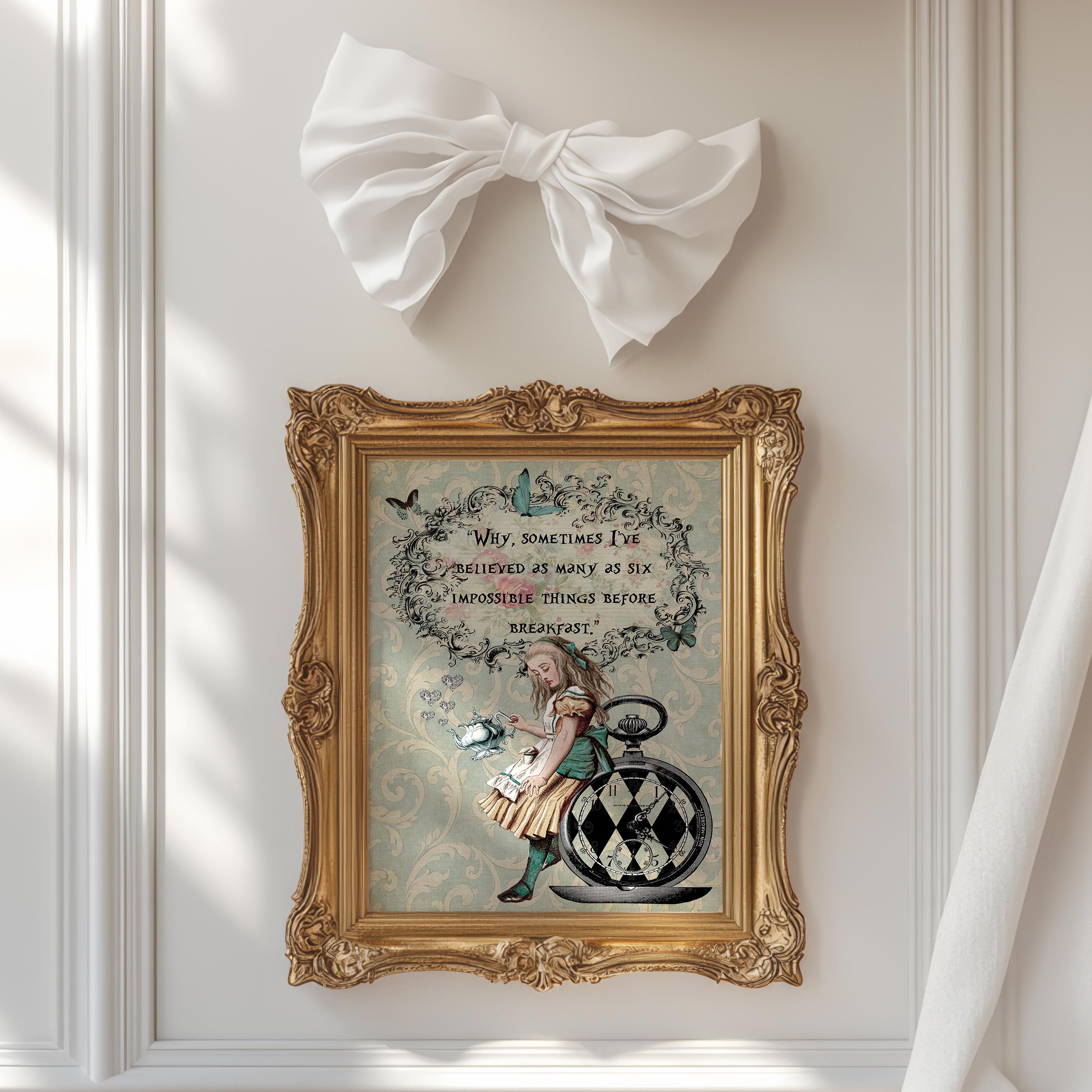 Alice in Wonderland Print: Vintage Nursery Decor, Tea Party Art - Etsy