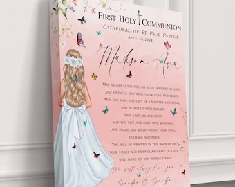 FIRST COMMUNION GIFT for Girl, Personalized coummunion gift, Daughter Communion, Goddaughter Communion, gift from godparents, granddaughter