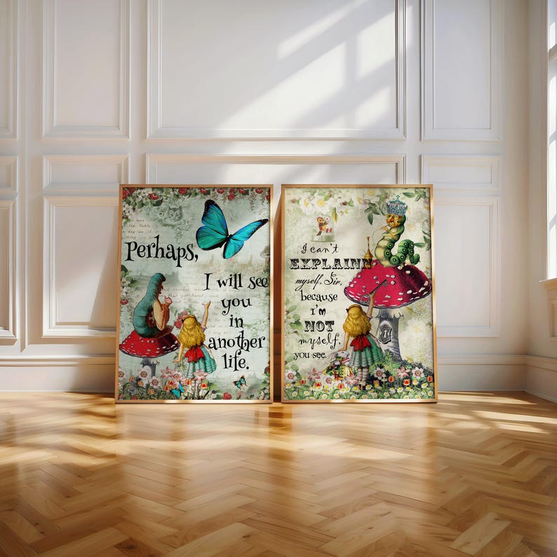 Alice in Wonderland Art Print, Victorian Whimsical Storybook Decor - Etsy