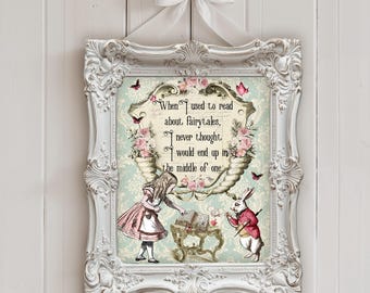 Alice in Wonderland Print: Vintage Nursery Decor, Victorian Art