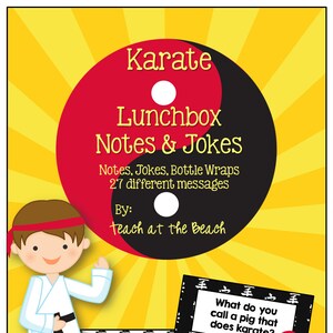 Appunti, barzellette e involucri di bottiglie per il pranzo al sacco di Karate *Ragazzi e ragazze*