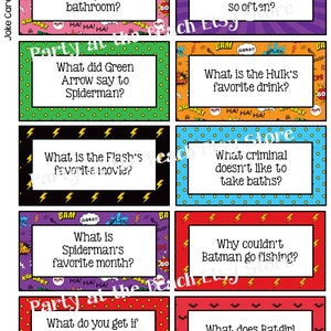 Superhero Lunchbox Notes, Jokes, and Bottle Wraps - Etsy