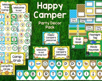 Happy Camper Party Decor Pack   **Boys & Girls**