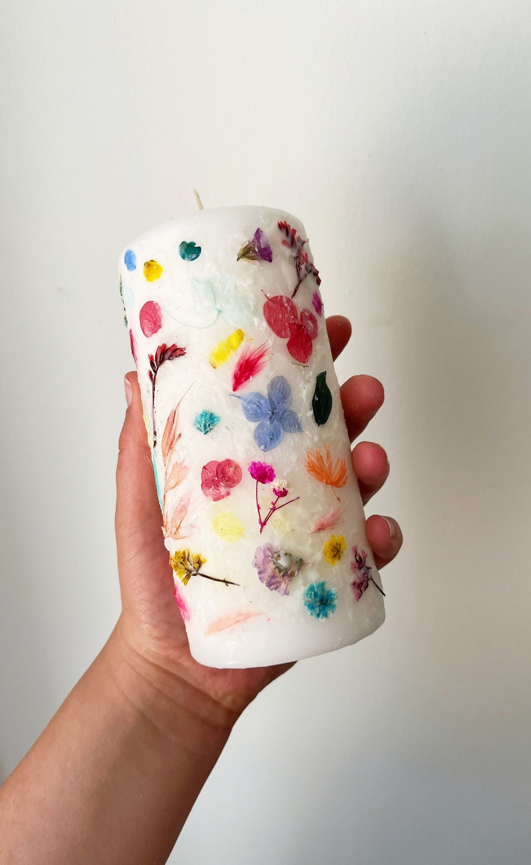 Dried Flower Candle Craft Kit Candle Decorating Diy Etsy UK