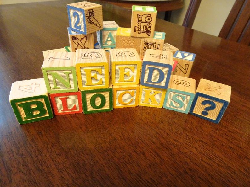 vintage toy building blocks