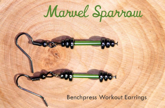 Workout Earrings Bench Press 150 Lbs New Years Resolution Etsy