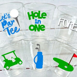 Sawysine 12 Set Golf Ball Cups with Straws and Lids, 10 oz Plastic Reusable  Golf Party Cups Bulk for Kids Birthday Theme Party Golf Party Supplies