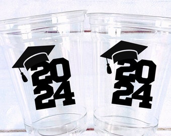 Class of 2024 Party, Graduation Party cups, graduation party favors, 2024 cups, 2024 grad