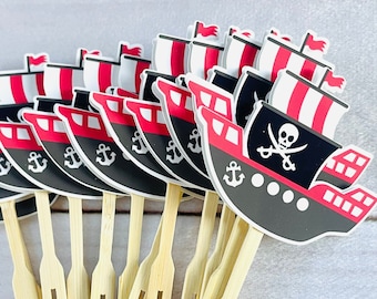 Pirate Party Cupcake Toppers - Pirate Cupcake Toppers Pirate Party Decorations Pirate Baby Shower Decorations Pirate Birthday Decorations