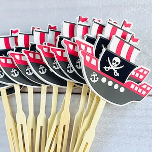 Pirate Party Cupcake Toppers - Pirate Cupcake Toppers Pirate Party Decorations Pirate Baby Shower Decorations Pirate Birthday Decorations