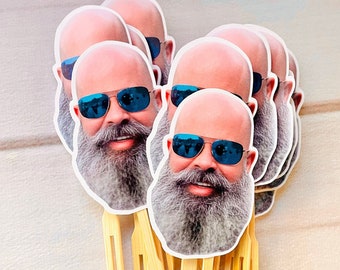Custom Face Cupcake Toppers, Personalized Birthday Decor