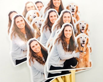 Custom Photo Cupcake Toppers, Personalized Face, Birthday Party