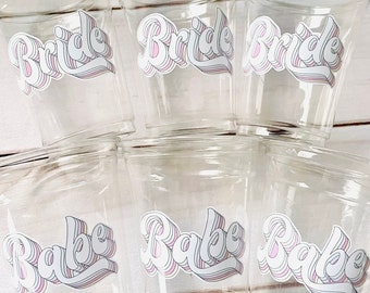 Bride and Babe Party Cups - Bachelorette party cups, Wedding party, Bachelorette party, Wedding party cups, Disposable Wedding Cups