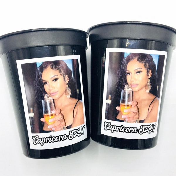 Custom plastic cups, personalized Party cups, Personalized Birthday, Custom face Cups, Custom face party decorations,