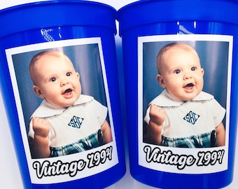 30th Custom plastic cups, personalized Party cups, Personalized 30th Birthday, Custom face Cups, Custom face party decorations, Vintage 1994