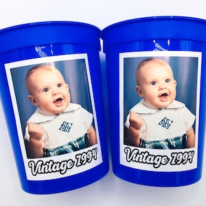 30th Custom plastic cups, personalized Party cups, Personalized 30th Birthday, Custom face Cups, Custom face party decorations, Vintage 1994