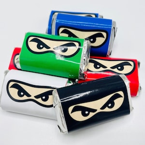 Ninja Birthday, Ninja Party favors,  Ninja Party Stickers, Ninja Stickers for mini chocolate wrappers, ninja party