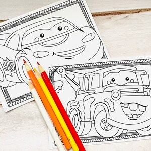 Cars Coloring Pages Cars Birthday Cars Party Cars Disney | Etsy