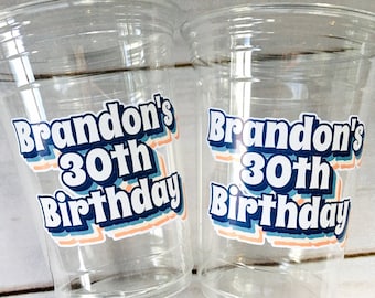Vasos personalizados para fiestas de cumpleaños, vasos desechables personalizados