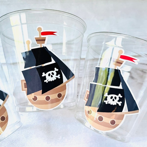 Pirate Ship Party Cups - Pirate Ship Cups Pirate Party Favors Pirate Party Decorations Pirate