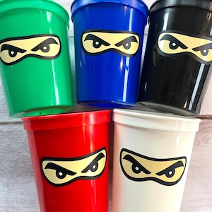 Ninja Party Cups Reusable 16oz Stadium Cups Ninja Party Favors Ninja Party Decorations Ninja Eyes