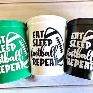 Football Party Cups Reusable 16oz Stadium Cups Football Favors Gameday Party Cups Football Party Decorations Football