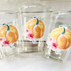 Little Pumpkin Party Cups Fall Party Cups Little Pumpkin First Birthday Decorations Little Pumpkin Party Decorations Fall Baby Shower
