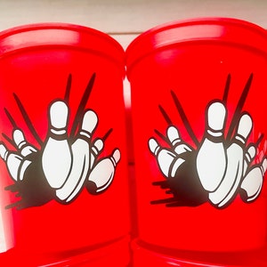 Bowling Birthday, Bowling Party, Bowling Birthday Cups, Bowling Party cups, Bowling Personalized Cups, Bowling Birthday Decorations