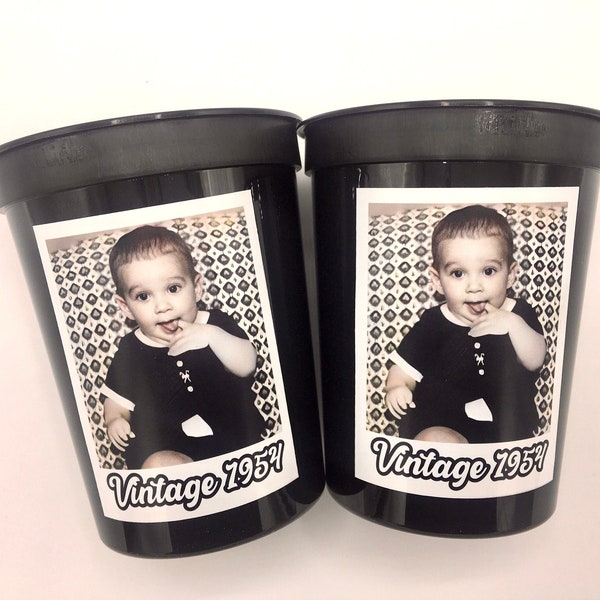 Custom plastic cups, personalized Party cups, Personalized Birthday, Custom face Cups, Custom face party decorations,