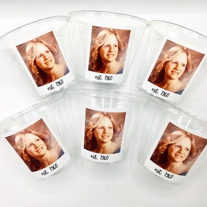Personalized Photo Party Cups, Custom Face Disposable Cups