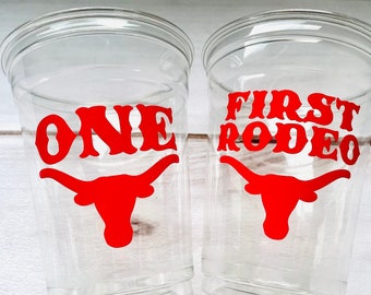 First Rodeo Birthday, First Rodeo Party cups, Cowboy Party, Cowboy Birthday, Cowboy 1st Birthday