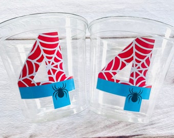 Spider Superhero Party Cups, First Birthday Decorations