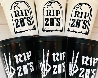 Death to my 20s, death to my 20s party, 30th birthday, 30th birthday for him, 30th birthday for her, 30th birthday cups