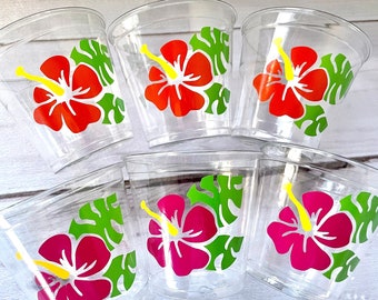 Luau Birthday, Luau party, luau birthday cups, luau party favors, luau birthday decorations