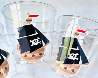 Pirate Ship Party Cups - Skull & Crossbones Decorations
