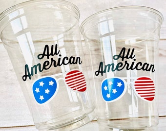 4th of July Party Cups - USA Cups Independence Day Party, 4th of July Party Decorations All American