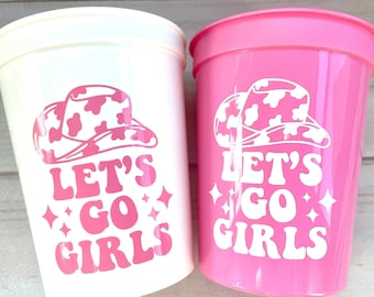 Cowgirl Party cups, Cowgirl Cups Cowgirl, Party Decorations Cowgirl, Bachelorette Party Cowgirl Hat Birthday Rodeo Party Cups Let's Go Girls
