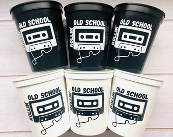 40th Birthday Party Cups, I love the 80s Party Cups, Old School Party, 80’s Party Cups 80’s Birthday Decorations, 40th Birthday for Men