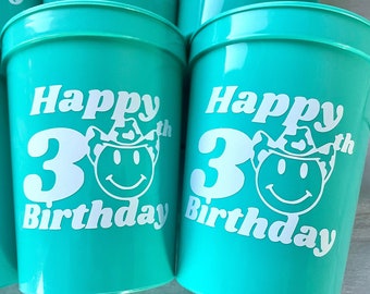 Cowgirl birthday, cowgirl 30th birthday, Cowgirl Party Cups - Cowgirl bachelorette party, Cowgirl smile face, Cowgirl party favors,