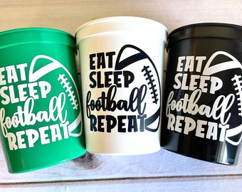 Football Party Cups Reusable 16oz Stadium Cups Football Favors Gameday Party Cups Football Party Decorations Football