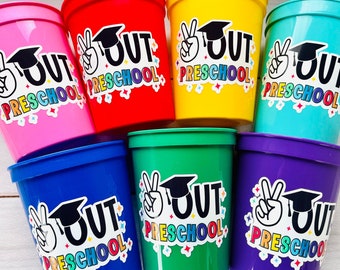 PRESCHOOL GRADUATION CUPS - Preschool Graduation Cups 2022 Preschool Cups  Graduation Party Graduation 2022 Party Favors Pre-K Party Cups