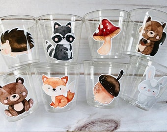 Woodland Animal Party Cups – 9oz Baby Shower Favors