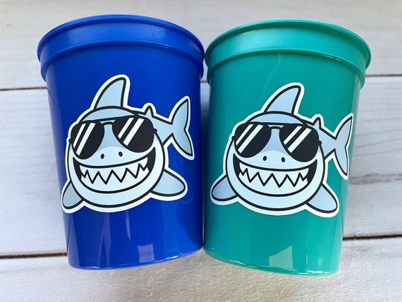 Vasos De Papel Baby Shark Para Fiesta - 8 Unidades, 266 Ml, Diseño Divertido Para Niños