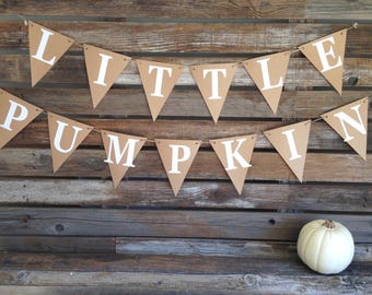 Little Pumpkin Banner - A Little Pumpkin Banner Party Decorations Fall Baby Shower Decorations First Birthday Decorations Baby Sprinkle