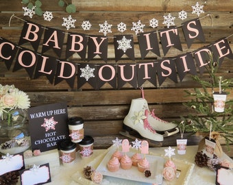 Baby Its Cold Outside Baby Shower Decorations Winter Party Decorations First Birthday Party Photo Props